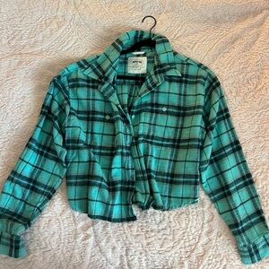 Cropped American eagle flannel